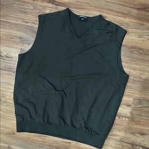Nike Golf V-Neck Sweater Vest Mens Classic Preppy Golfcore Olive Green Sz Lg